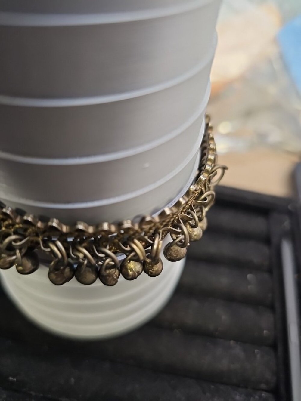Bracelet Bangle With Bells Jingles Alot 8" inches Needs Cleaning